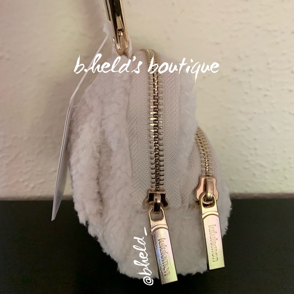 lululemon Nano Clip-On Backpack *Fleece in Light Ivory & Gold OS Brand New NWT - Picture 9 of 14
